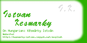 istvan kesmarky business card