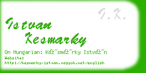 istvan kesmarky business card